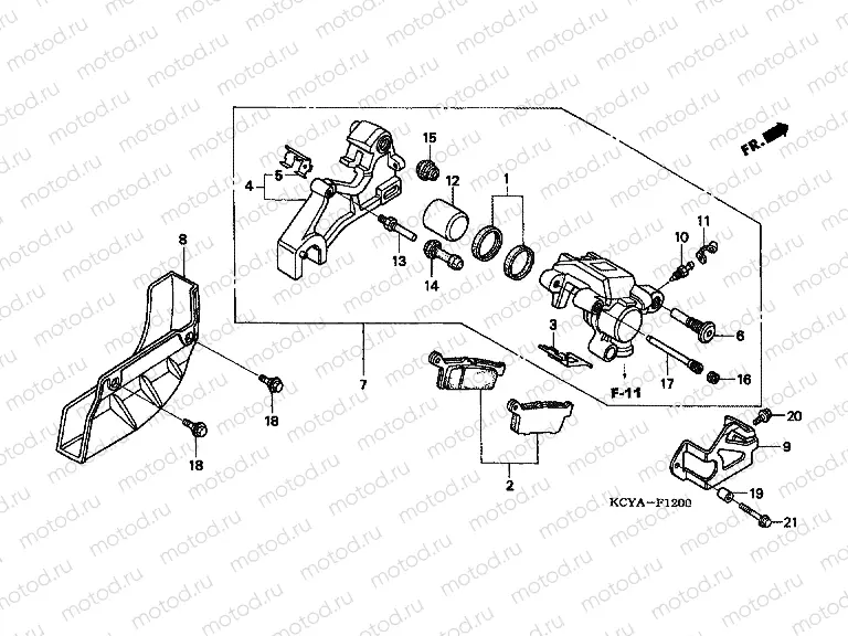 F-12 REAR BRAKE CALIPER