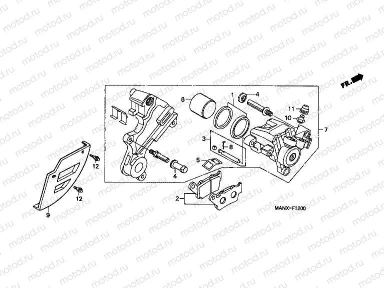 F-12 REAR BRAKE CALIPER