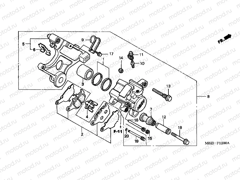 F-12 REAR BRAKE CALIPER
