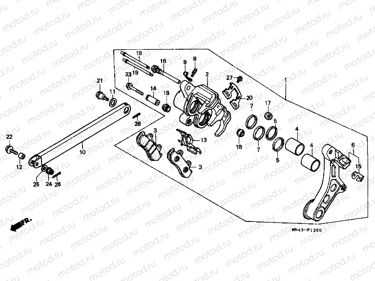 F-12 REAR BRAKE CALIPER