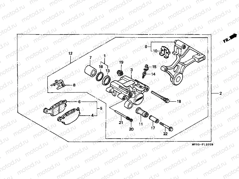F-12 REAR BRAKE CALIPER