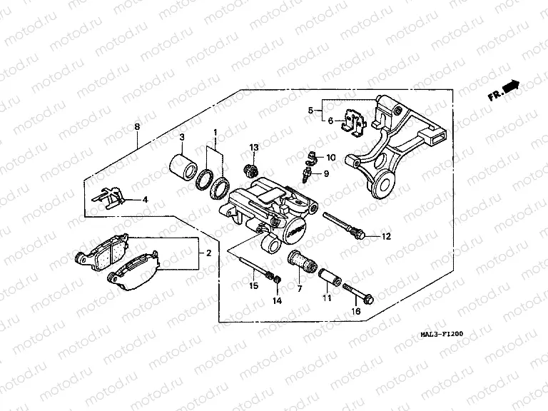 F-12 REAR BRAKE CALIPER