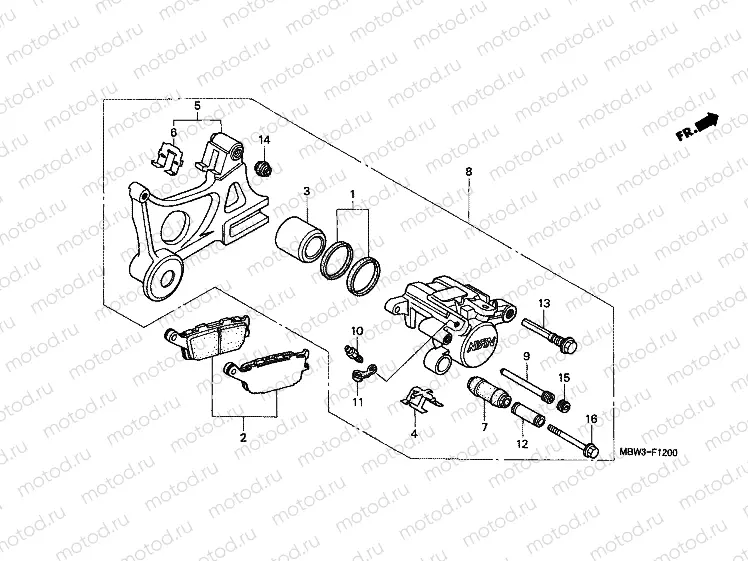 F-12 REAR BRAKE CALIPER