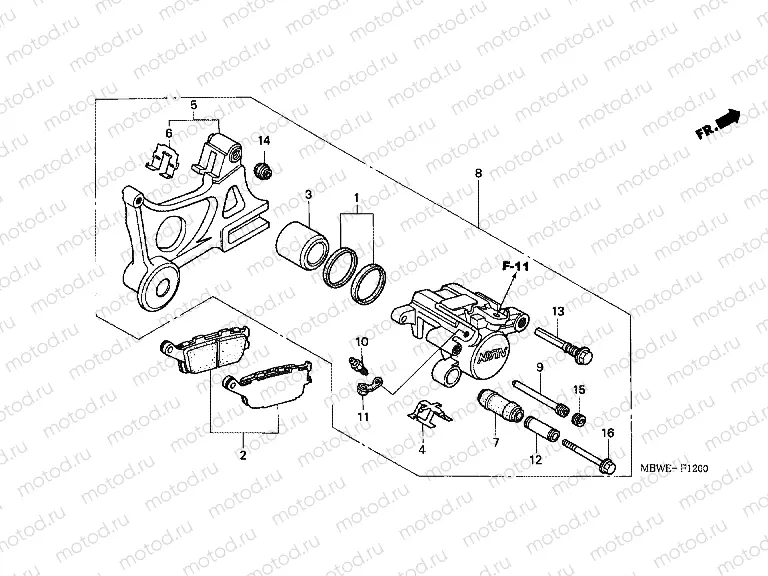 F-12 REAR BRAKE CALIPER
