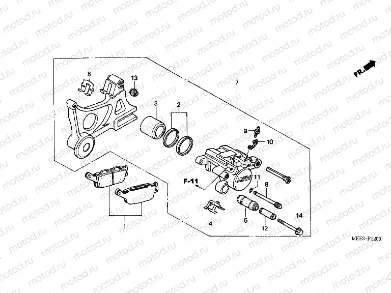 F-12 REAR BRAKE CALIPER