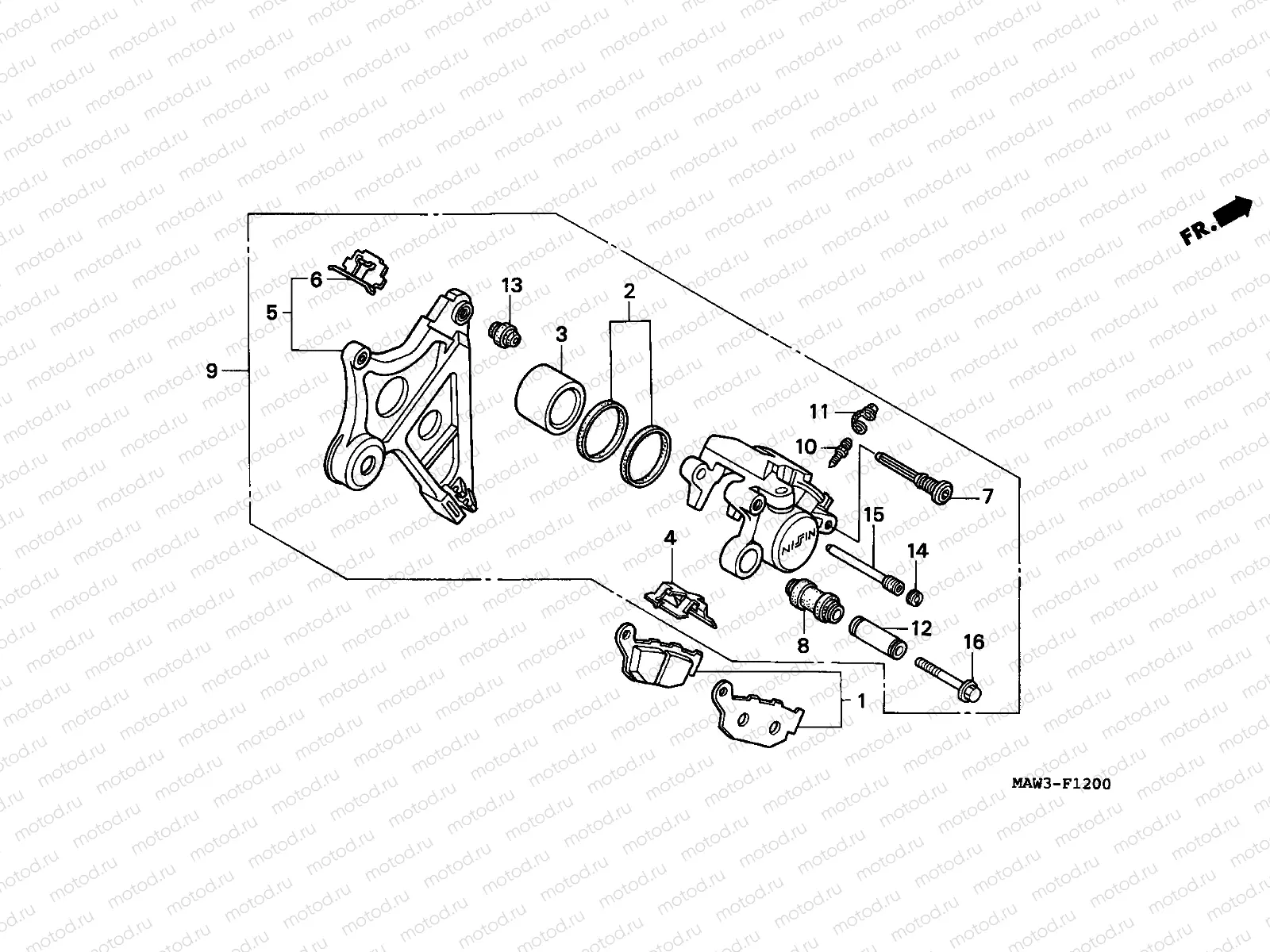 F-12 REAR BRAKE CALIPER