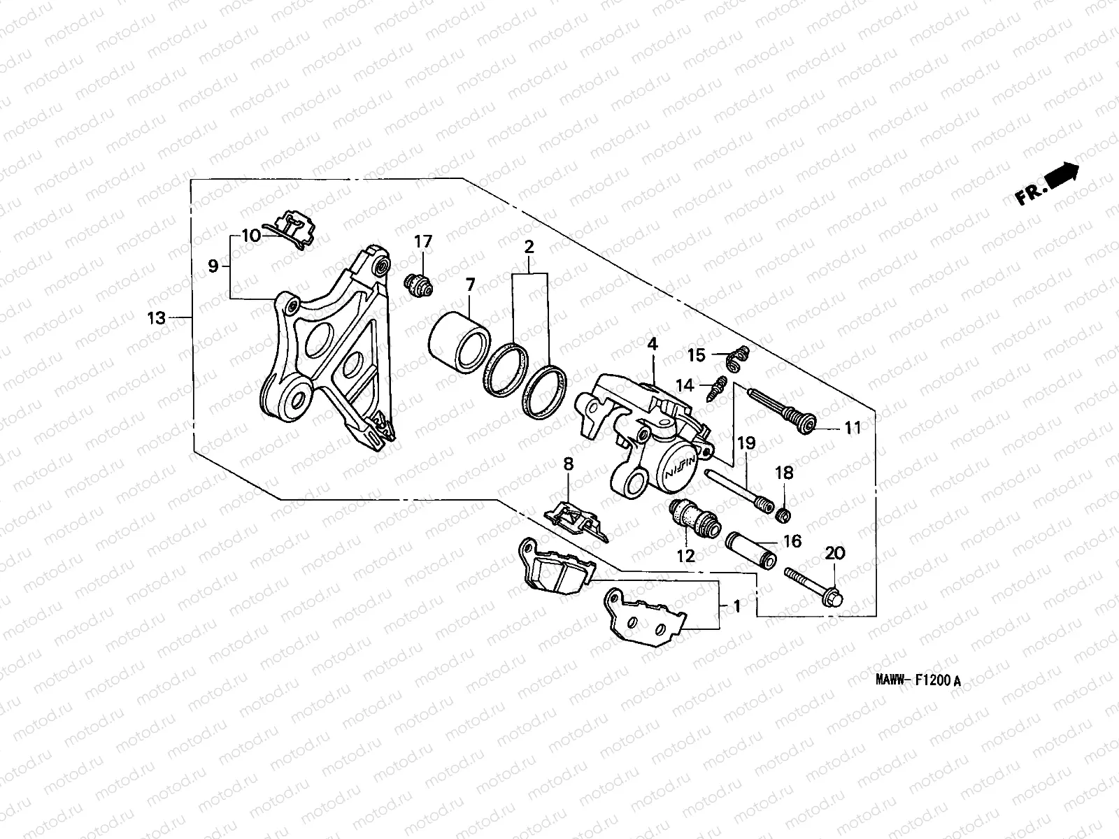 F-12 REAR BRAKE CALIPER