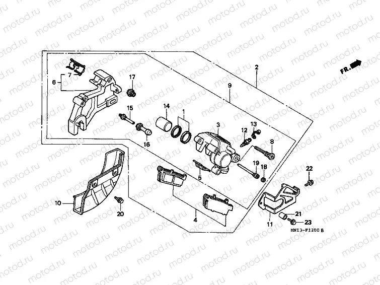 F-12 REAR BRAKE CALIPER