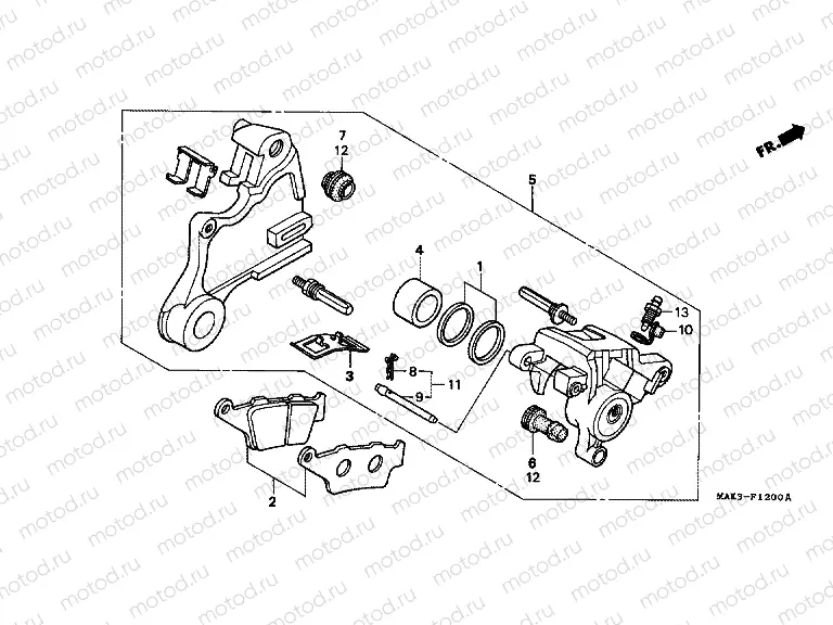 F-12 REAR BRAKE CALIPER