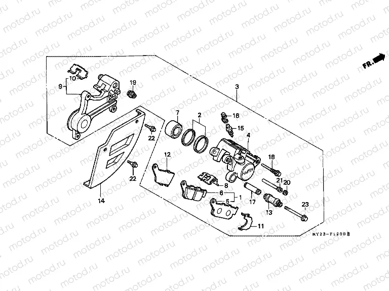 F-12 REAR BRAKE CALIPER