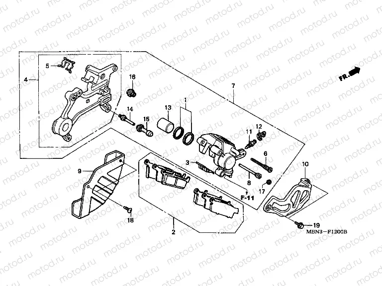 F-12 REAR BRAKE CALIPER