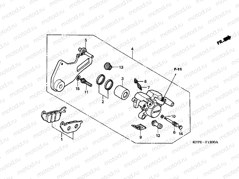 F-12 REAR BRAKE CALIPER