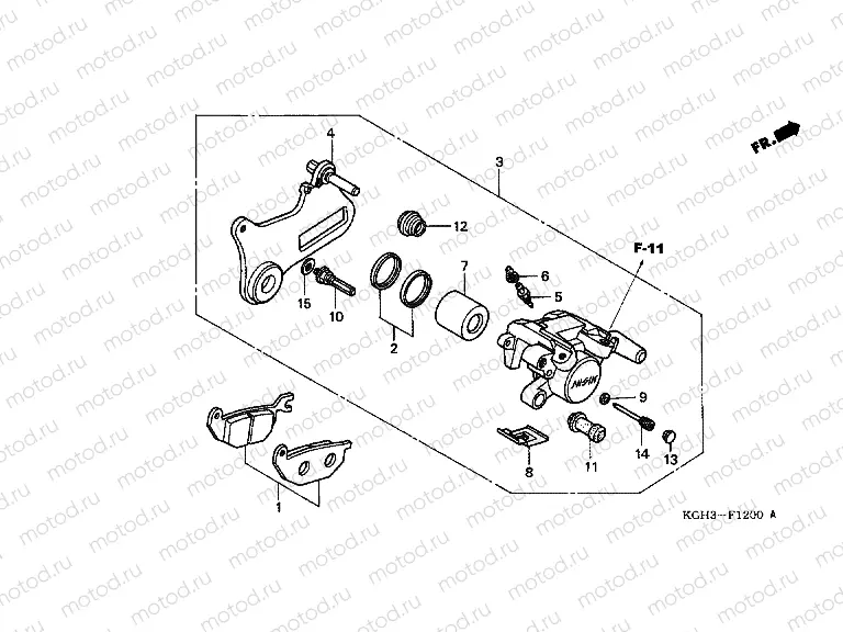 F-12 REAR BRAKE CALIPER