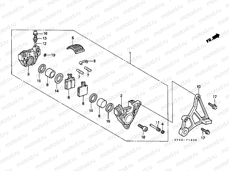 F-12 REAR BRAKE CALIPER