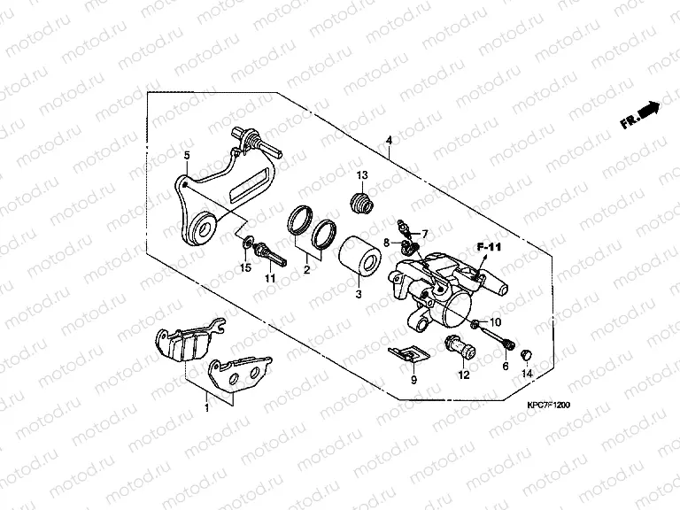 F-12 REAR BRAKE CALIPER