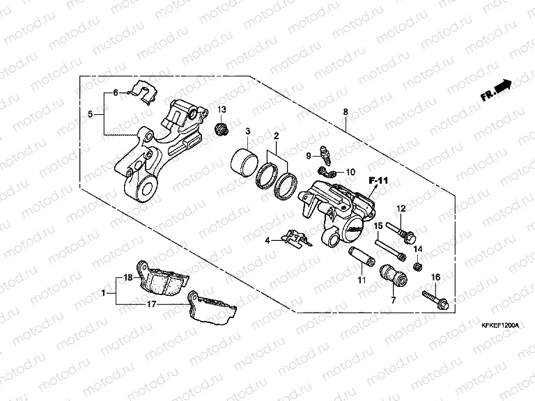 F-12 REAR BRAKE CALIPER