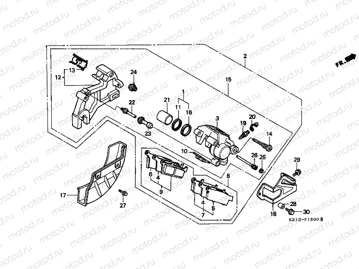 F-12 REAR BRAKE CALIPER