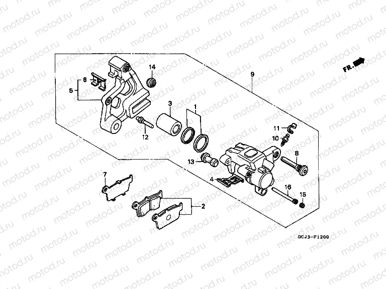 F-12 REAR BRAKE CALIPER