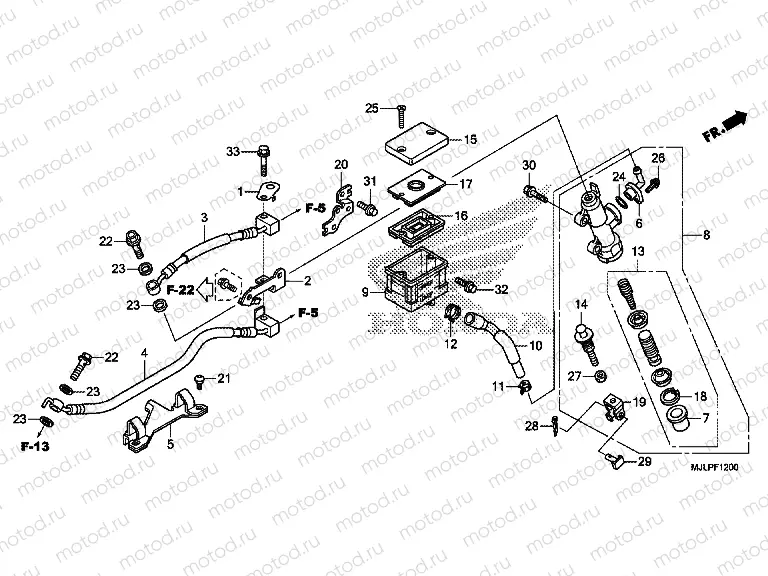 F-12 REAR BRAKE MASTER CYLINDER