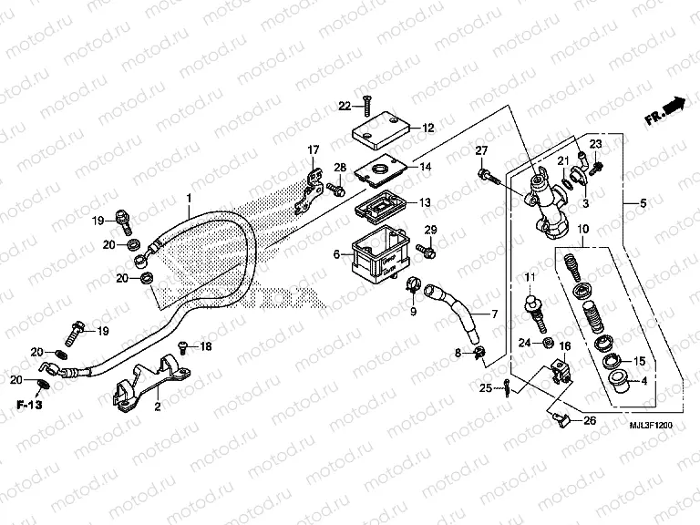 F-12 REAR BRAKE MASTER CYLINDER (NC750X)