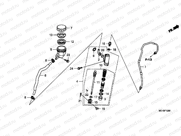 F-12 REAR BRAKE MASTERCYLINDER