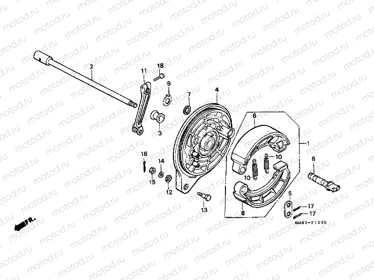 F-12 REAR BRAKE PANEL