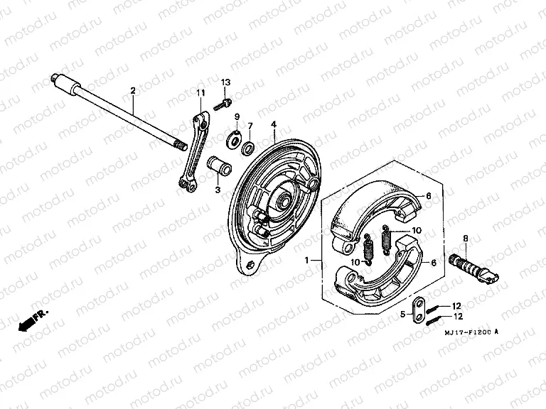 F-12 REAR BRAKE PANEL