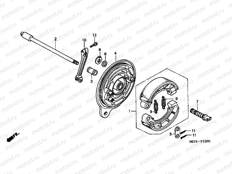 F-12 REAR BRAKE PANEL