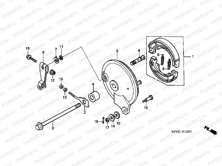 F-12 REAR BRAKE PANEL