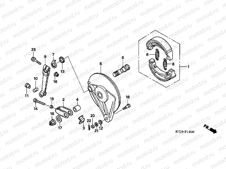 F-12 REAR BRAKE PANEL