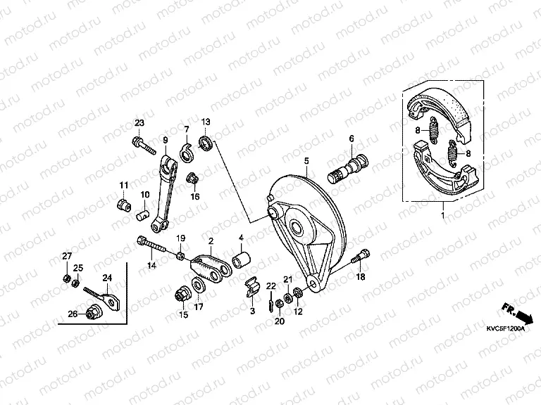 F-12 REAR BRAKE PANEL