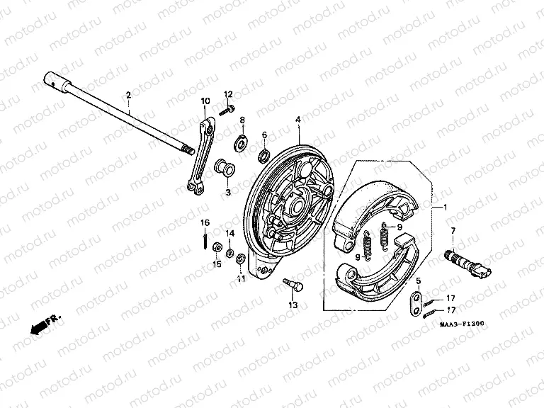F-12 REAR BRAKE PANEL (VT1100C)