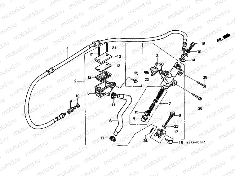 F-12 REAR MAIN BRAKE CYLINDER