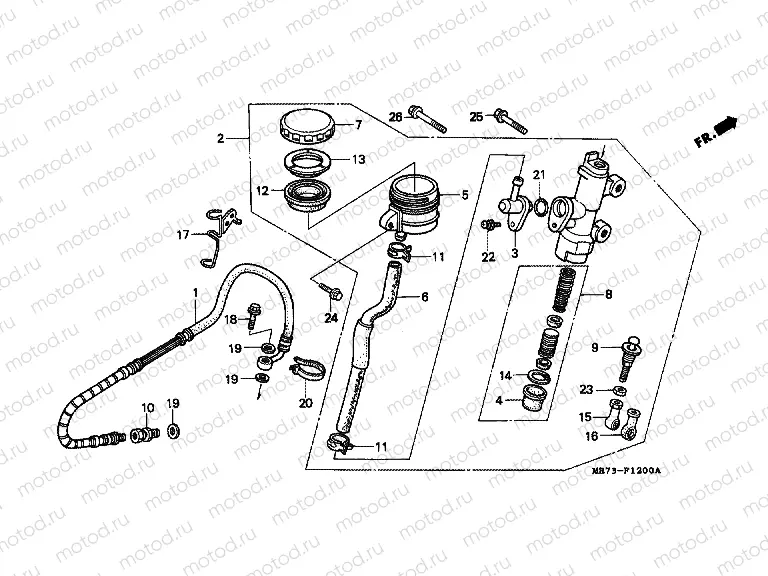 F-12 REAR MAIN BRAKE CYLINDER