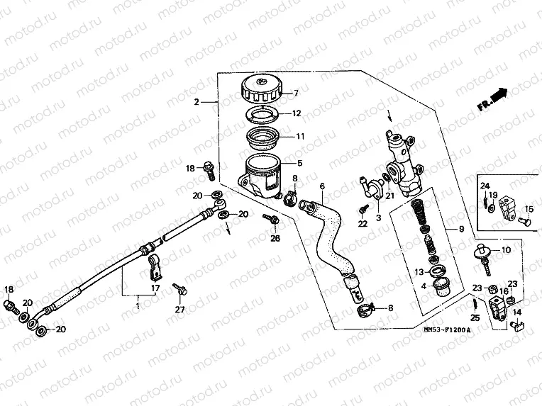 F-12 REAR MAIN BRAKE CYLINDER
