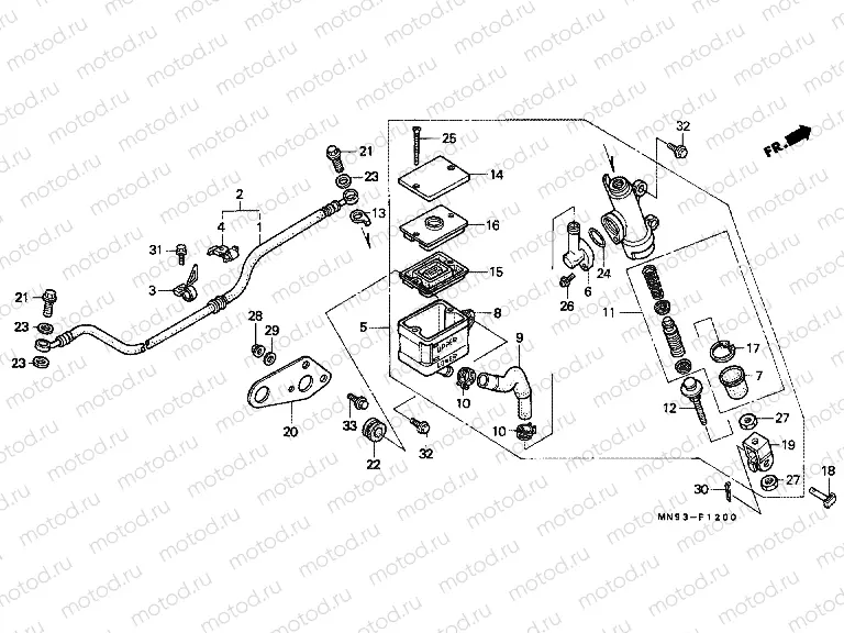 F-12 REAR MAIN BRAKE CYLINDER