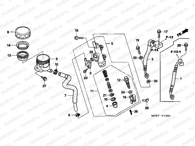 F-12 REAR MASTER CYLINDER