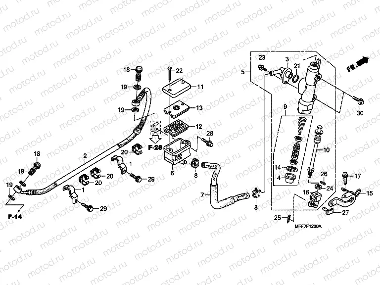 F-12 REAR MASTER CYLINDER