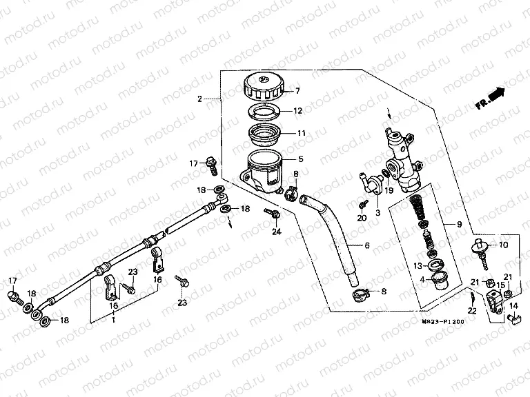 F-12 REAR MASTER CYLINDER