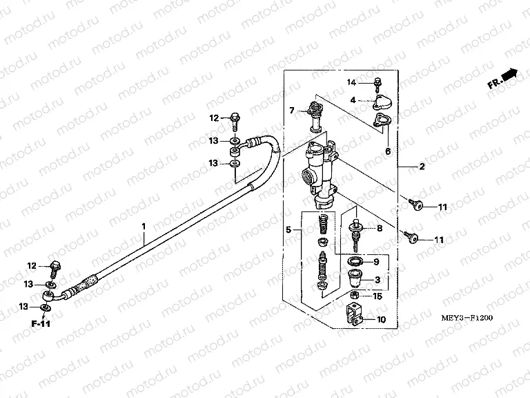 F-12 REAR MASTER CYLINDER