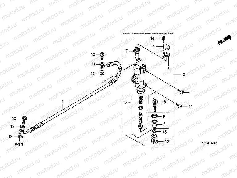 F-12 REAR MASTER CYLINDER
