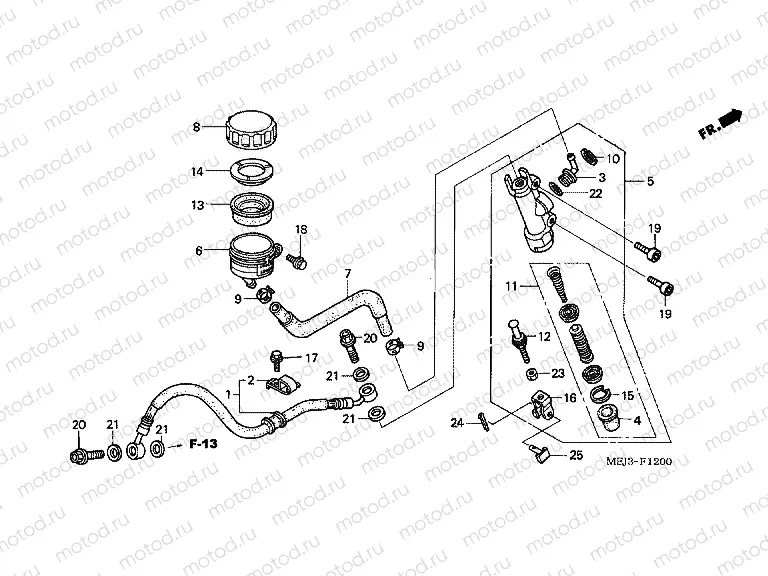 F-12 REAR MASTER CYLINDER (CB1300 / F / F1 / S)
