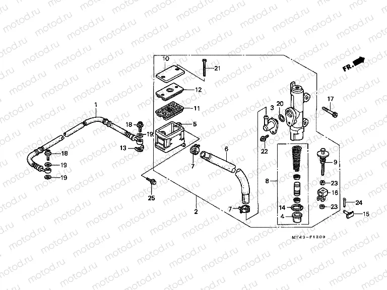 F-12 REAR MASTER CYLINDER (VFR750FL / FM / FN / FP)