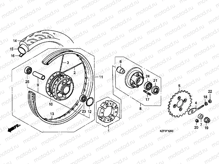 F-12 REAR WHEEL