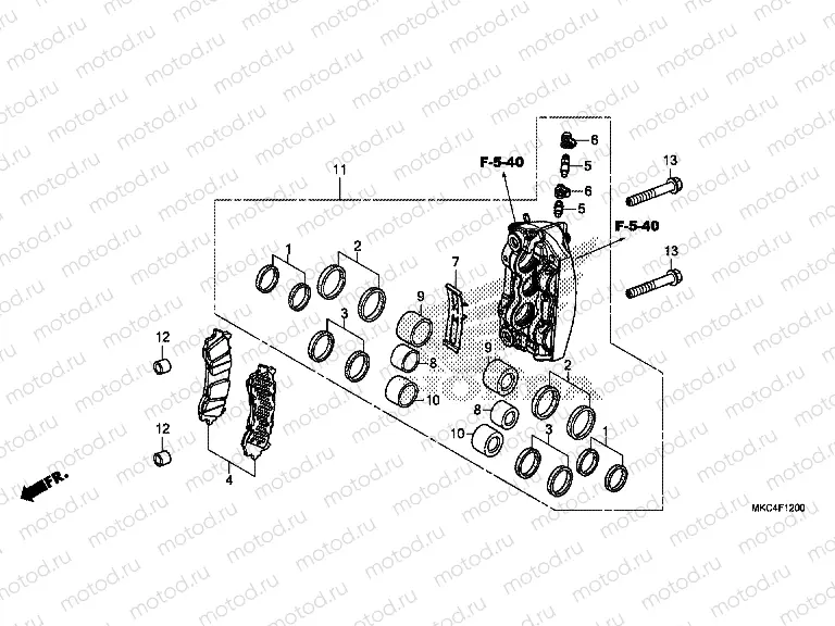 F-12 RIGHT FRONT BRAKE CALIPER