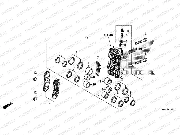 F-12 RIGHT FRONT BRAKE CALIPER