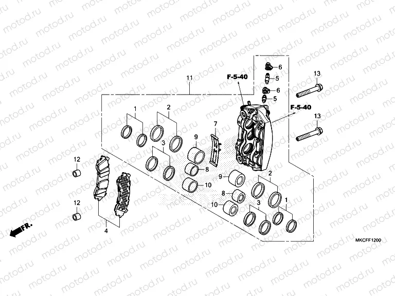 F-12 RIGHT FRONT BRAKE CALIPER