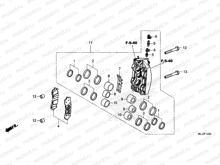 F-12 RIGHT FRONT BRAKE CALIPER