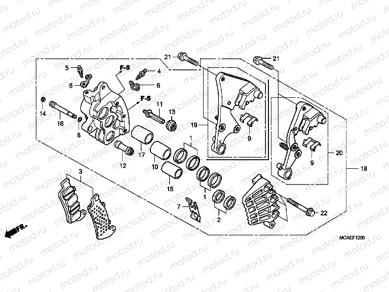 F-12 RIGHT FRONT BRAKE CALIPER (ABS)