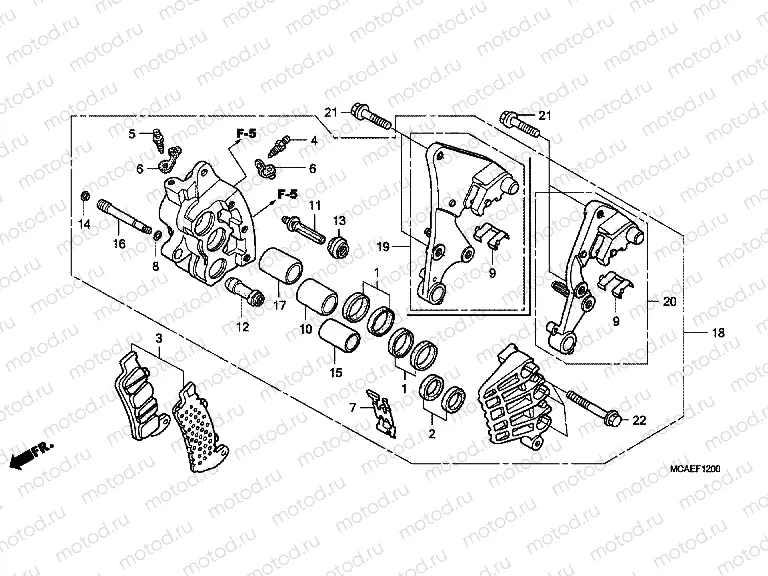 F-12 RIGHT FRONT BRAKE CALIPER (ABS)